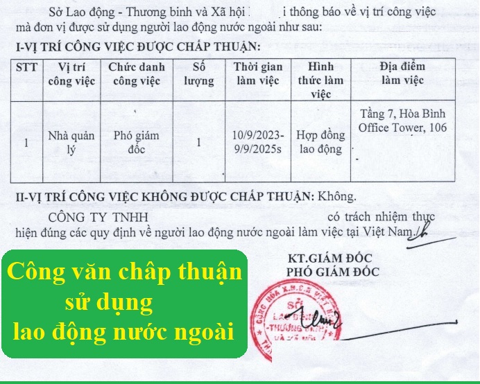 Các trường hợp không cần xin Công văn chấp thuận sử dụng lao động nước ngoài