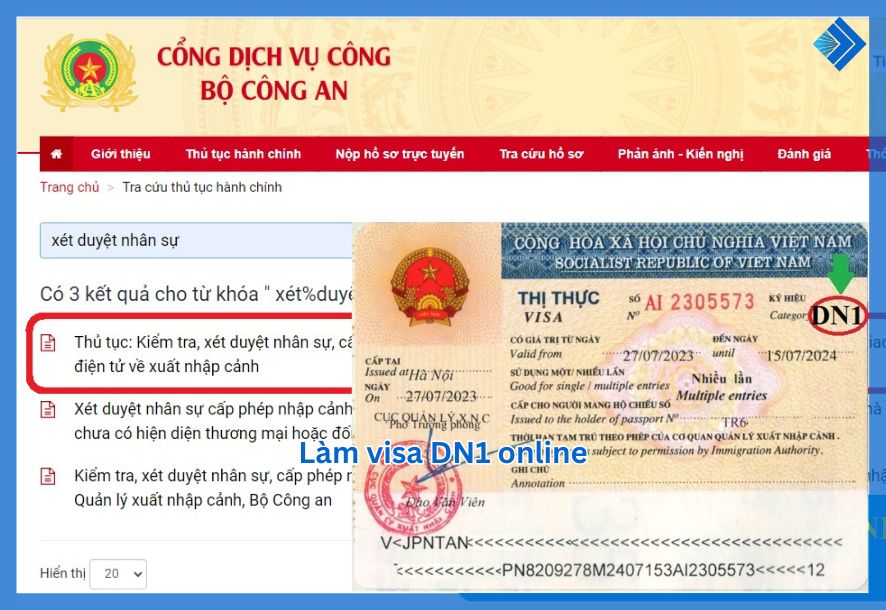 Làm visa DN1 online